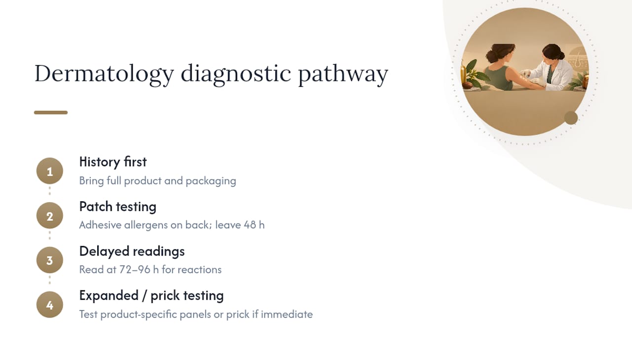 Patch testing diagnostic steps and timing