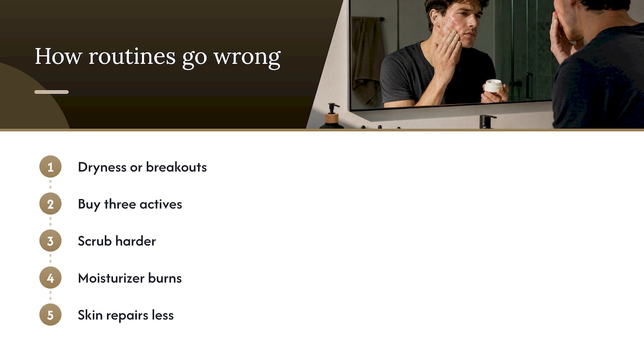 Routine escalation from dryness to burning
